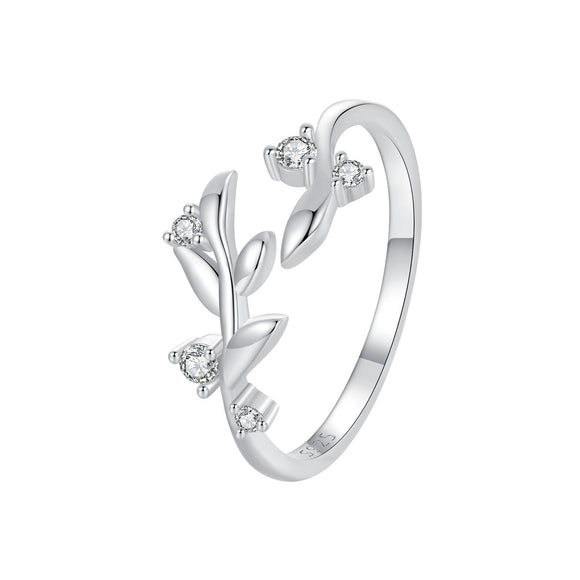 925 Sterling Silver Pave Setting CZ 1.5mm Ring