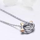 925 Sterling Silver Necklace, Length 38-45cm, Pendant 1.2*1cm, for Women-5