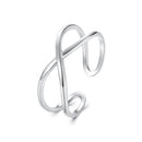 925 Sterling Silver Oxidized 0.7cm Ring for Women-2