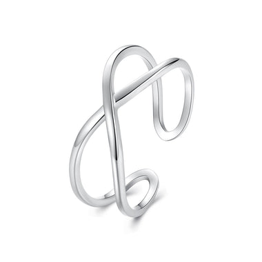 925 Sterling Silver Oxidized 0.7cm Ring for Women - 0