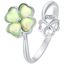 925 Sterling Silver Transparent Glass Ring for Women-3