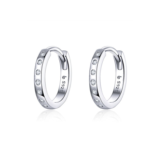 925 Sterling Silver Earrings with Pavé Setting CZ for Women
