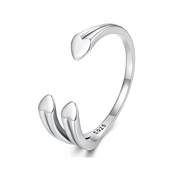 925 Sterling Silver Oxidized 0.15-0.8cm Ring