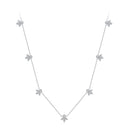 925 Sterling Silver Moissanite 0.25 Carat Necklace with Pavé Setting for Women-1
