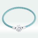 925 Sterling Silver and Leather 17cm Bracelet-6