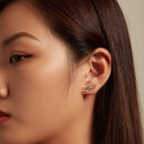 925 Sterling Silver Earrings with Pavé Setting CZ and Oxidized Finish for Women-7