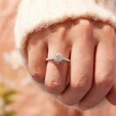 925 Sterling Silver Moissanite 0.5 Carat Ring for Women - Size 6-6