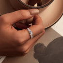 925 Sterling Silver Ring with Pavé Setting CZ, Size 7.0, Women’s Jewelry-5