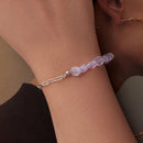 925 Sterling Silver & White Gold Plated Crystal Bracelet 16+5cm for Women-6
