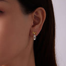 925 Sterling Silver Earrings with Synthetic Pearl, 1.7*0.9cm for Women-7
