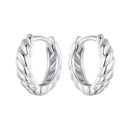 925 Sterling Silver Plated White Gold Earrings for Women - Size 11*3mm-5