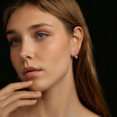 925 Sterling Silver Moissanite Earrings with CZ in White Gold, 1.8cm for Women-7