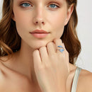 925 Sterling Silver Ring with Enamel Process for Women-7