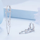 925 Sterling Silver Pavé Setting CZ Earrings for Women-4