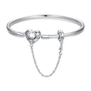 925 Sterling Silver Bracelet with Pavé Setting CZ, Size 17.0 for Women-1