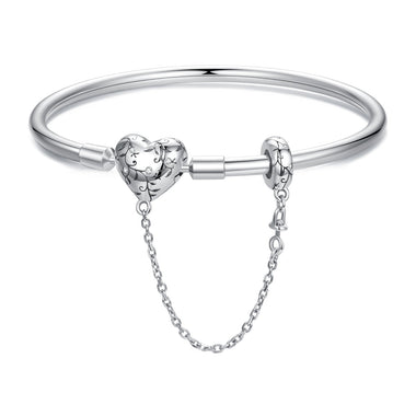 925 Sterling Silver Bracelet with Pavé Setting CZ, Size 17.0 for Women