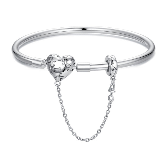 925 Sterling Silver Bracelet with Pavé Setting CZ, Size 17.0 for Women