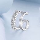 925 Sterling Silver Earrings with Pavé Setting CZ in Platinum-3