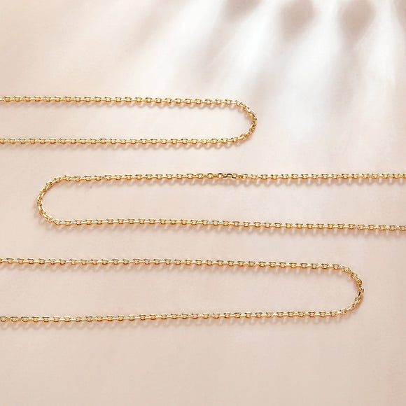 925 Sterling Silver Gold Plated 40cm Necklace for Women