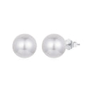 925 Sterling Silver Earrings with Quality Shell Pearl in White Gold Plating for Women-2