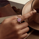 925 Sterling Silver Enamel Pavé Setting CZ Pendant 1.3x1.0cm for Women-6