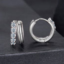 925 Sterling Silver Moissanite 0.06 Carat White Gold Plated Earrings for Women-3
