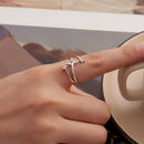 925 Sterling Silver Oxidized CZ Ring with Pavé Setting for Women-5