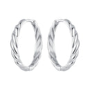 925 Sterling Silver Plated White Gold Earrings for Women - Size 11*3mm-1