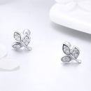 925 Sterling Silver Oxidized Pavé Setting CZ Earrings-3