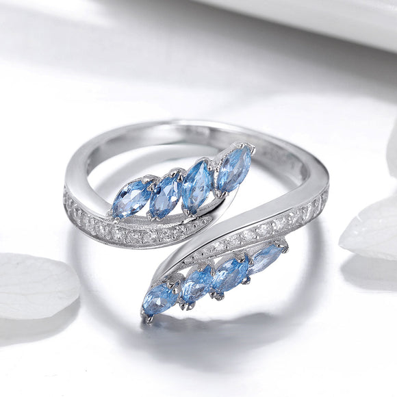 925 Sterling Silver Plated Platinum Pavé CZ Ring for Women