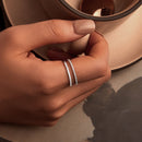 925 Sterling Silver Ring 6.0 Size with Pavé Setting CZ-6