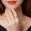 925 Sterling Silver Moissanite Ring 0.005ct Size 6 for Women-7