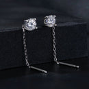 925 Sterling Silver 4.0 Carat Moissanite Earrings for Women-5