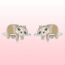 925 Sterling Silver Enamel Oxidized Earrings for Women, 0.7*1.2cm-6
