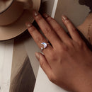 925 Sterling Silver Ring with Pavé Setting CZ in 1.9mm Width for Women-9