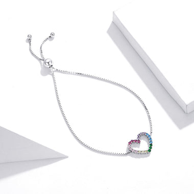 925 Sterling Silver Bracelet with Pavé Setting CZ - 0