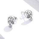 S925 Oxidized Silver Earrings Size 1*0.7cm for Women-5