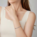 925 Sterling Silver Plated White Gold Bracelet for Unisex-5