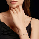 925 Sterling Silver 0.1 Carat Moissanite Bracelet for Women-4