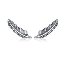 925 Sterling Silver Earrings - Oxidized Silver - 2.4cm x 0.7cm - Women-1