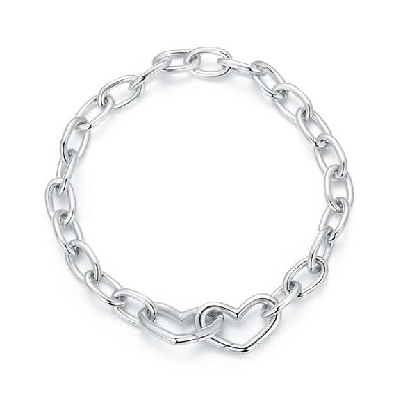 925 Sterling Silver Plated White Gold 19.0 cm Bracelet