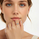 925 Sterling Silver Moonstone and Synthetic Spinel Ring for Women-9