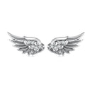 925 Sterling Silver Oxidized Pavé CZ Earrings-2