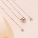 925 Sterling Silver Moissanite 1.0 Carat Necklace with Pavé Setting for Women-7