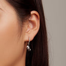 925 Sterling Silver Plated Platinum Earrings-6