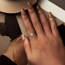 925 Sterling Silver White Gold Plated Pavé Setting CZ Ring-5
