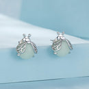 925 Sterling Silver Luminous Stone Earrings-5