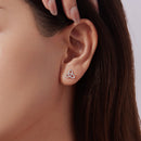925 Sterling Silver White Gold Plated Pavé CZ Earrings-6