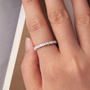 925 Sterling Silver White Gold Plated 0.26cm CZ Ring Size 6.0 for Women-3