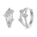 925 Sterling Silver Earrings with Pavé Setting CZ in White Gold for Women-1